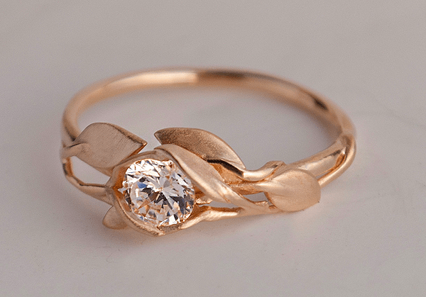 Engagement Rings: Etsy Leaves Style